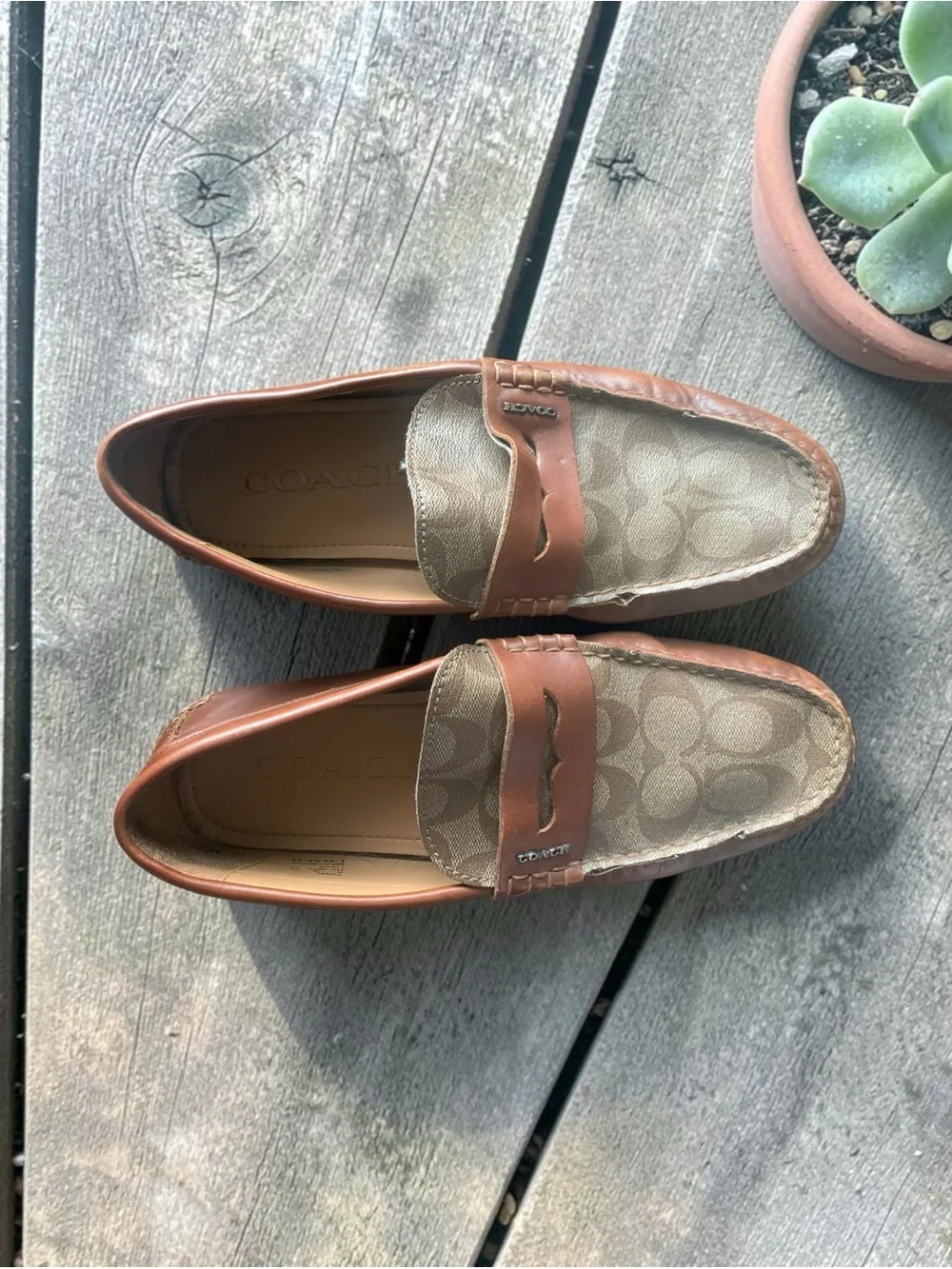 Coach Brown Leather Loafers